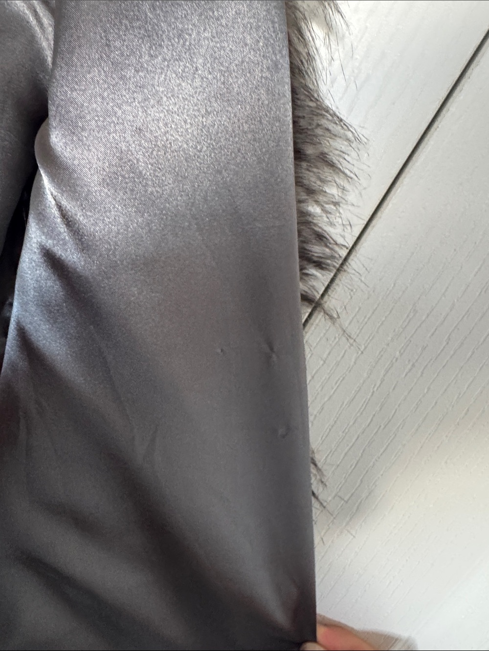 Dynamite Gray Faux Fur Vest - Plush Open Front Size XS - Picture 5 of 7